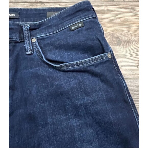 Mavi Mens Zach Straight Leg Jeans Blue 32/32 Denim Mid Rise 5 Pocket Medium Wash - Picture 6 of 14
